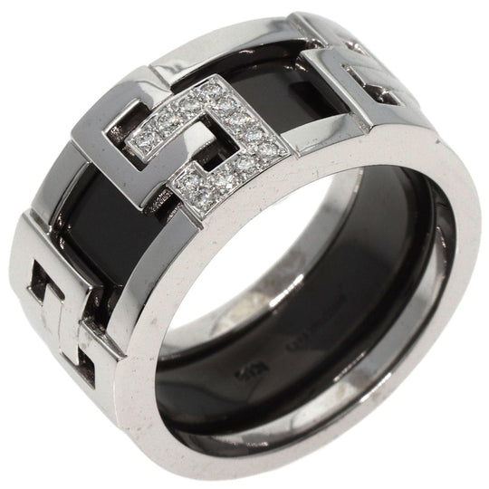 MIKIMOTO Ring K18WG Silver Diamond set ring