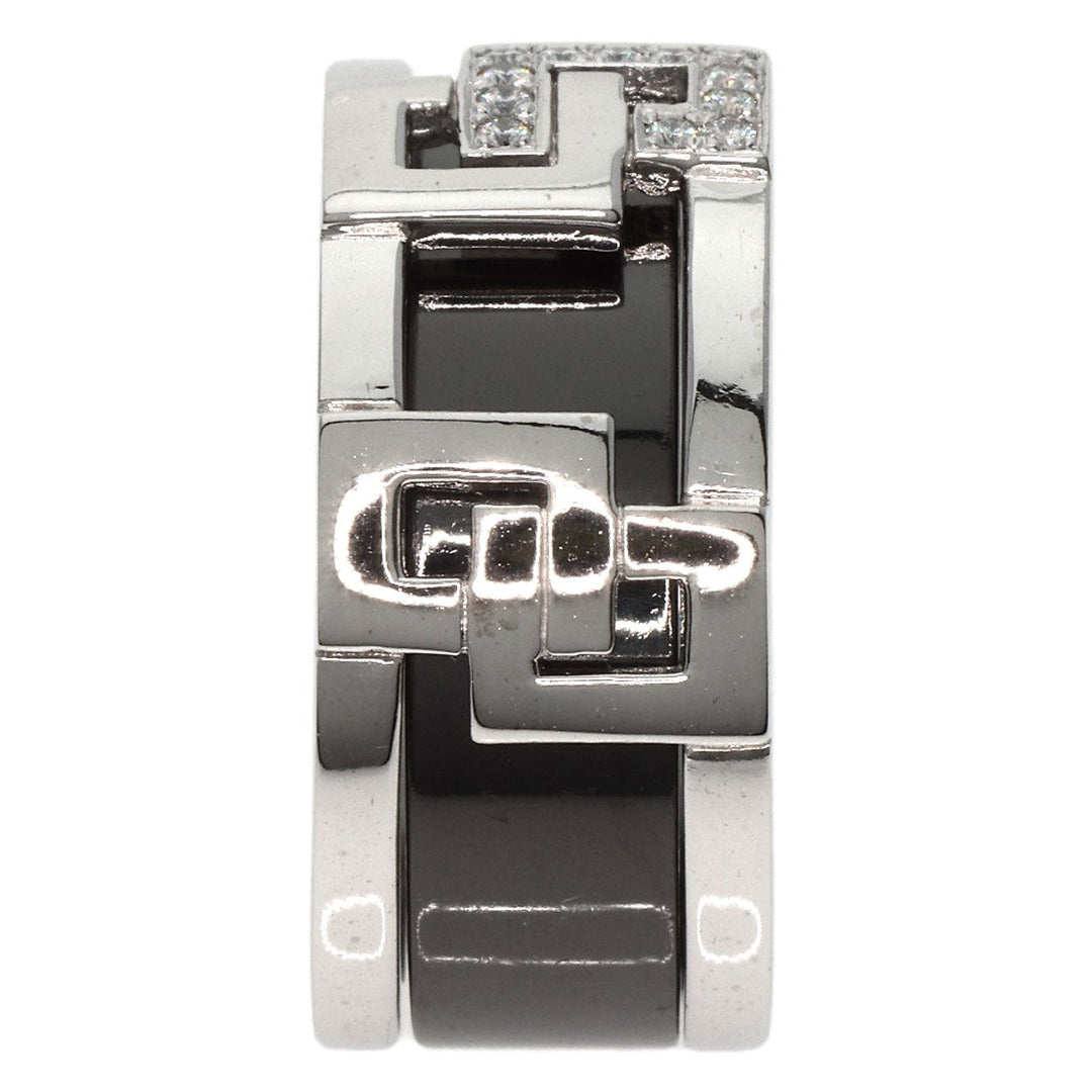 MIKIMOTO Ring K18WG Silver Diamond set ring