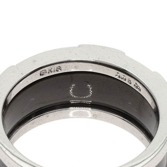 MIKIMOTO Ring K18WG Silver Diamond set ring