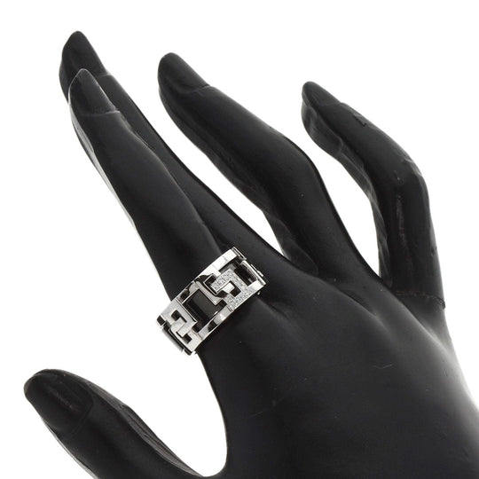 MIKIMOTO Ring K18WG Silver Diamond set ring