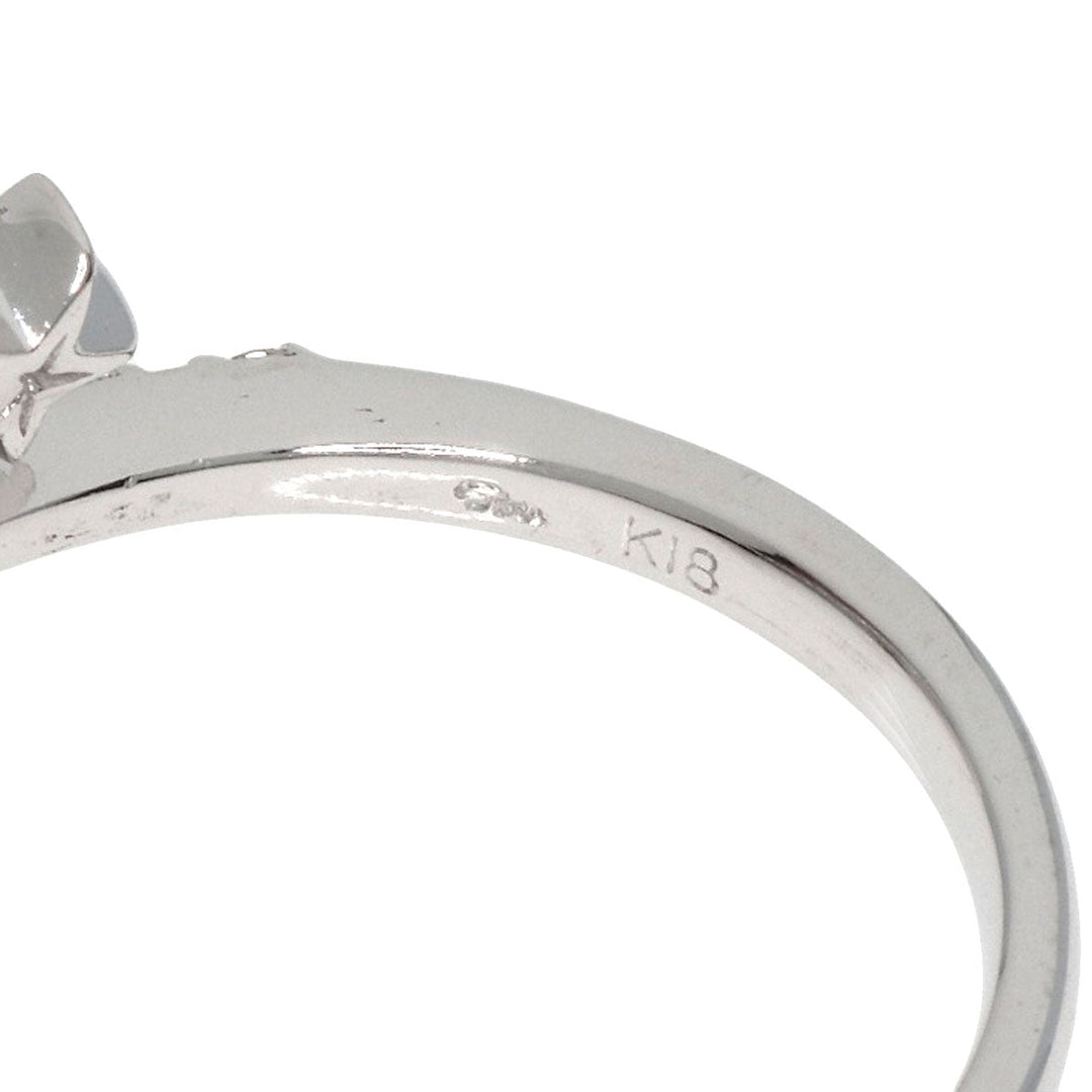 STAR JEWELRY Ring K18WG Silver Diamond Twin Star Spiral