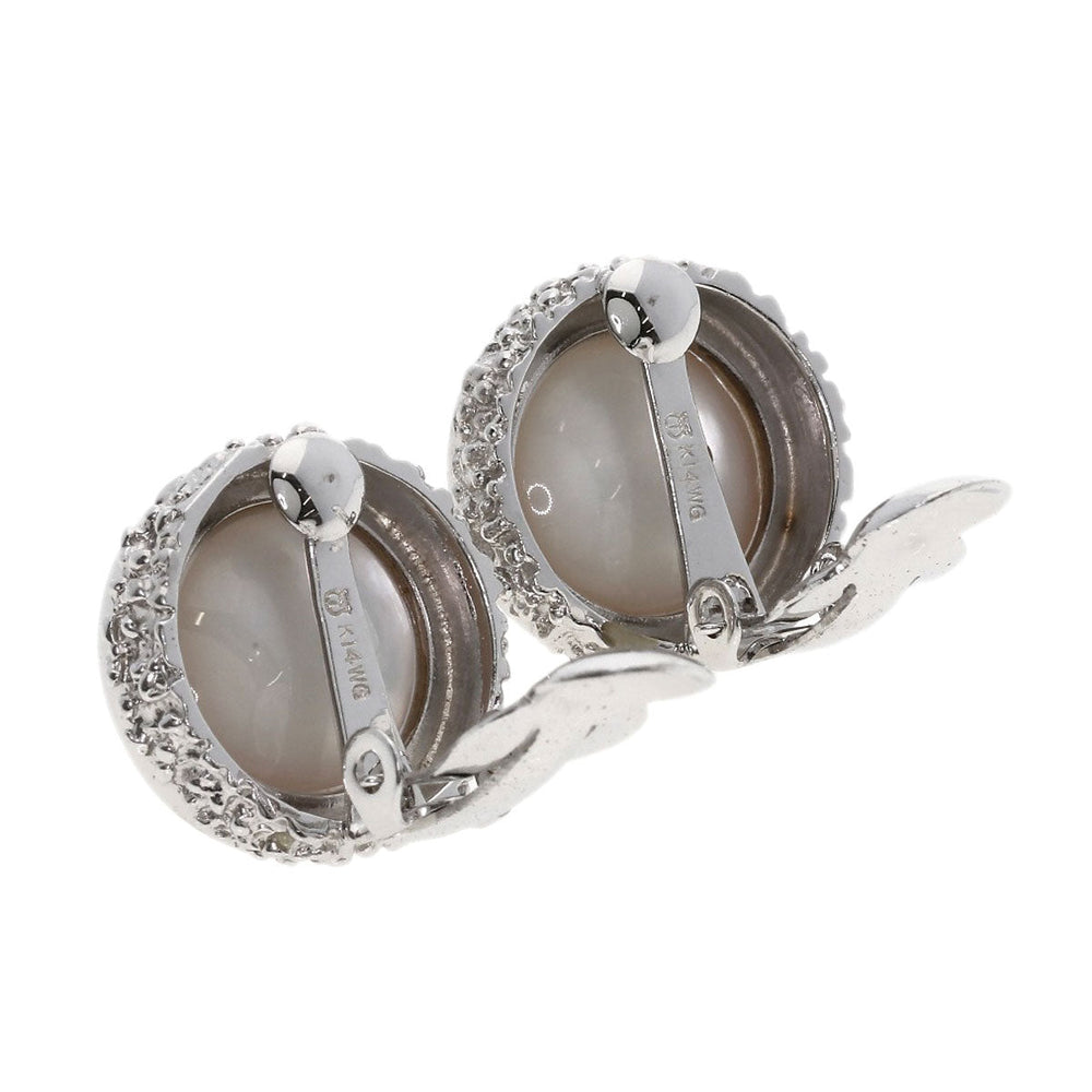TASAKI Earring K14WG Silver Mabe Pearl Pearl