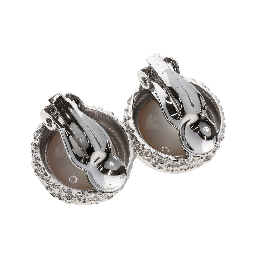 TASAKI Earring K14WG Silver Mabe Pearl Pearl