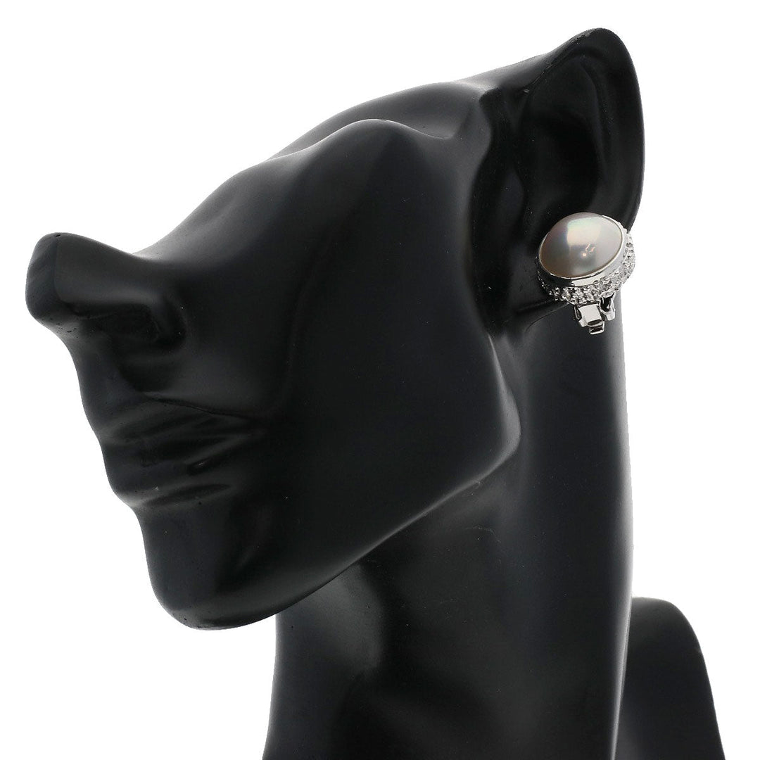 TASAKI Earring K14WG Silver Mabe Pearl Pearl