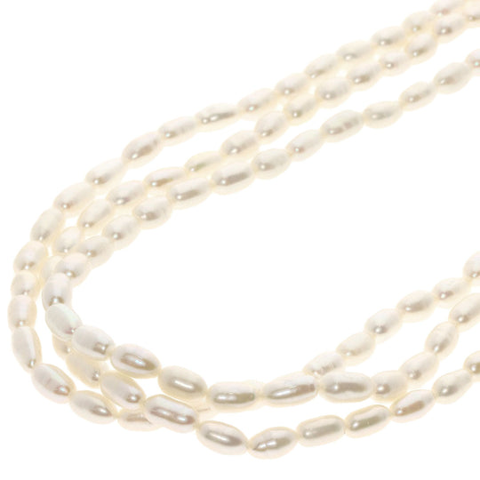 TASAKI Necklace K14YG white Freshwater Pearl 3 Strand 31.5" Long Women Used Authentic