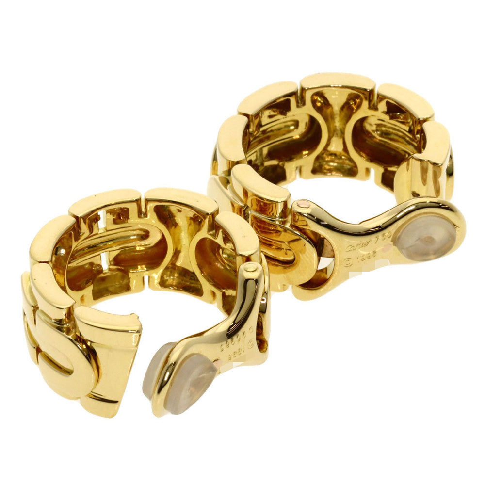 CARTIER Earring 18K Yellow Gold gold PANTHERE Art Deco Women Used Authentic