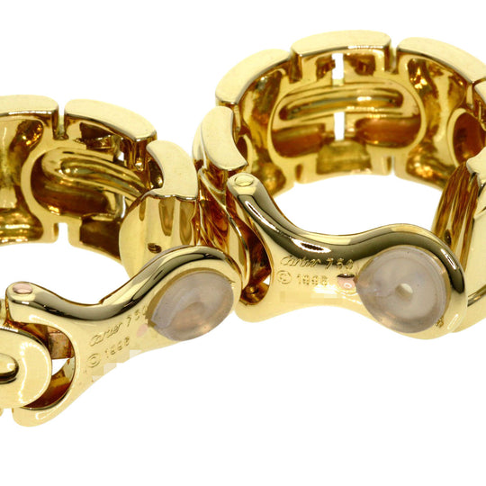 CARTIER Earring 18K Yellow Gold gold PANTHERE Art Deco Women Used Authentic
