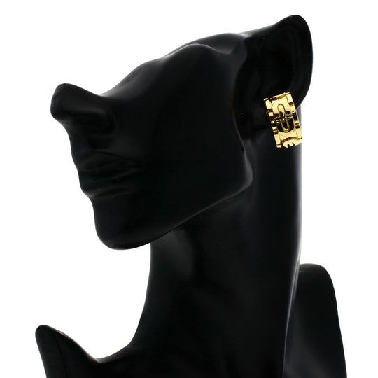 CARTIER Earring 18K Yellow Gold gold PANTHERE Art Deco Women Used Authentic
