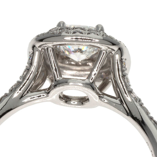 TIFFANY&Co. Ring PT950 Silver Solest cushion cut diamond