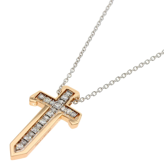 Damiani Necklace K18WG gold Spada YOSHIDA special model 2023 Women Used Authentic