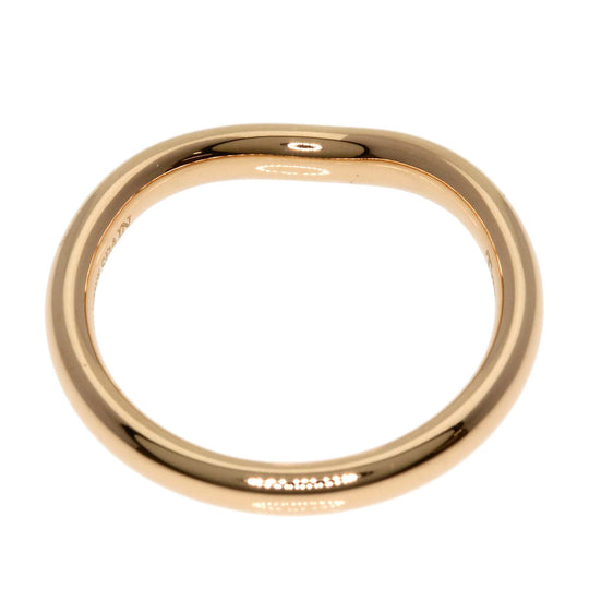 TIFFANY&Co. Ring 18K Pink Gold gold Curved Band 3P Diamond Women Used Authentic
