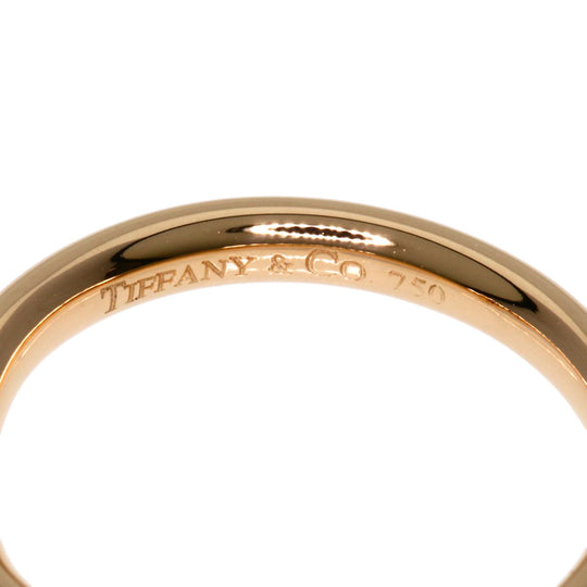 TIFFANY&Co. Ring 18K Pink Gold gold Curved Band 3P Diamond Women Used Authentic