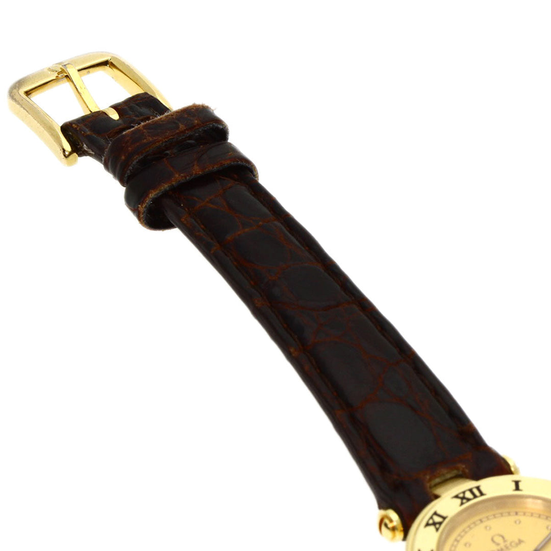 OMEGA Watches Quartz 5951080 K18YG, leather gold Constellation gold dial Women Used Authentic