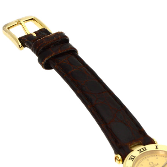 OMEGA Watches Quartz 5951080 K18YG, leather gold Constellation gold dial Women Used Authentic
