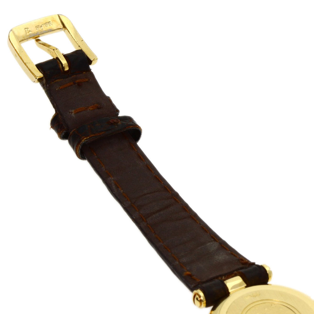 OMEGA Watches Quartz 5951080 K18YG, leather gold Constellation gold dial Women Used Authentic