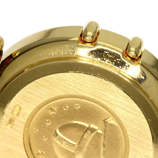 OMEGA Watches Quartz 5951080 K18YG, leather gold Constellation gold dial Women Used Authentic