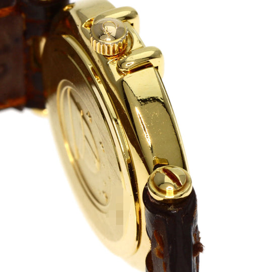 OMEGA Watches Quartz 5951080 K18YG, leather gold Constellation gold dial Women Used Authentic