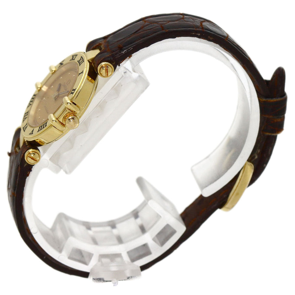OMEGA Watches Quartz 5951080 K18YG, leather gold Constellation gold dial Women Used Authentic