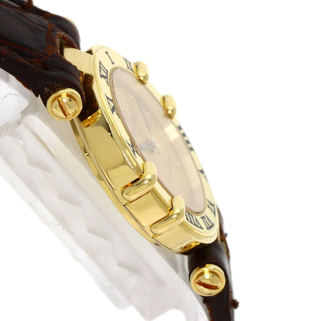OMEGA Watches Quartz 5951080 K18YG, leather gold Constellation gold dial Women Used Authentic
