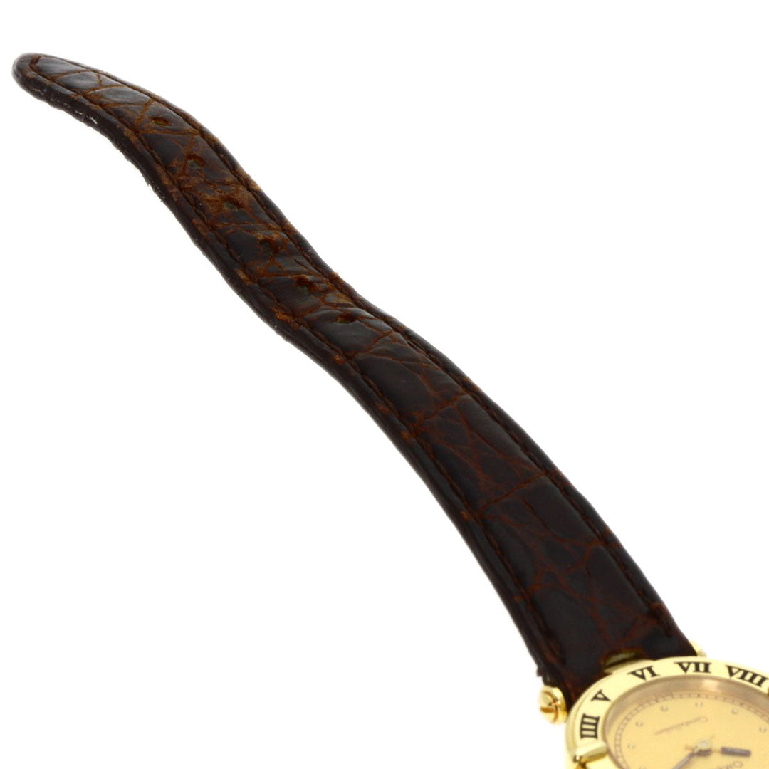 OMEGA Watches Quartz 5951080 K18YG, leather gold Constellation gold dial Women Used Authentic
