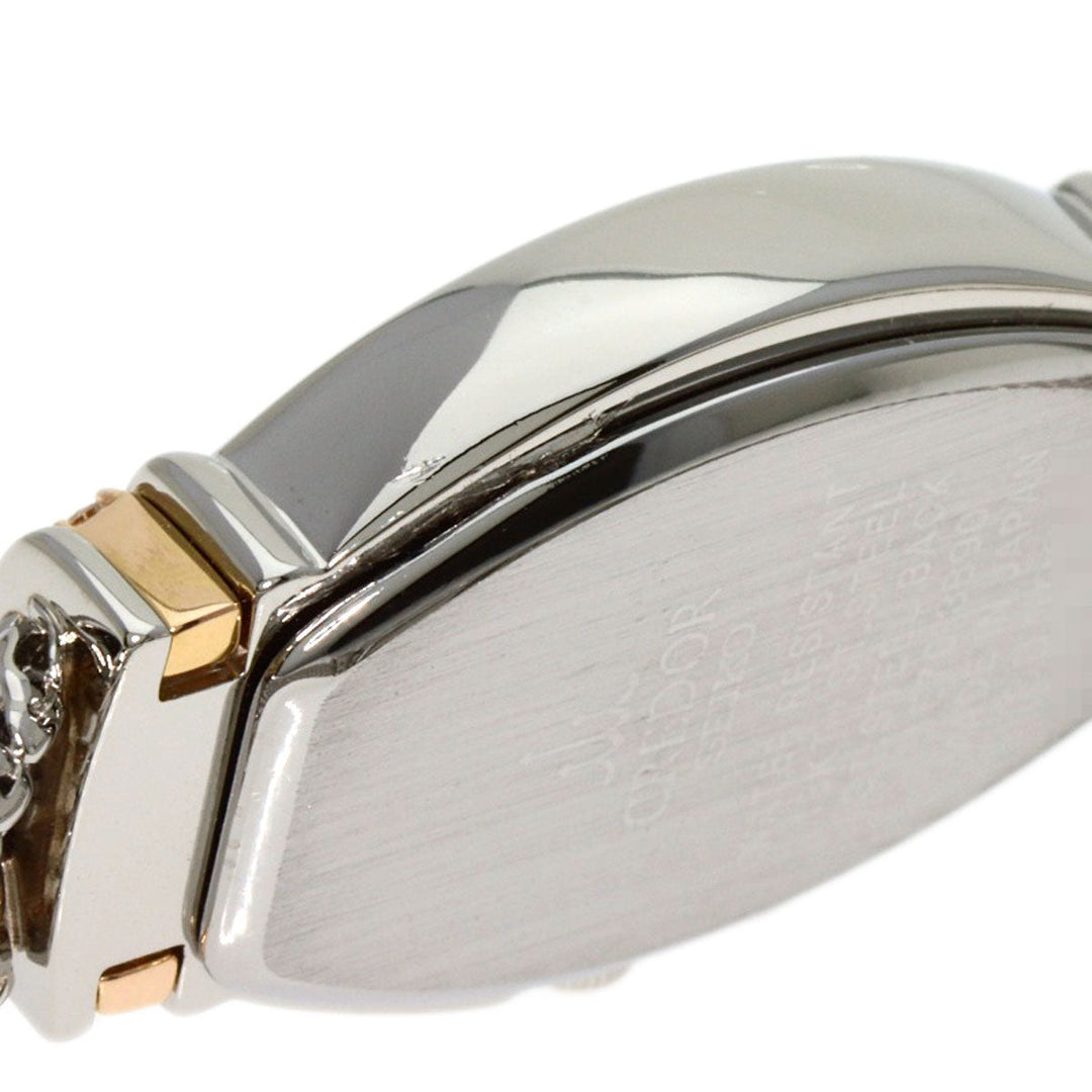 SEIKO Watches Quartz 1E70-3B90 Stainless Steel , Stainless Steel , SSxK18PG Silver CREDOR Diamond White shell dial Women Used Authentic