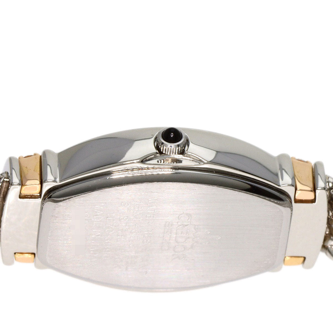 SEIKO Watches Quartz 1E70-3B90 Stainless Steel , Stainless Steel , SSxK18PG Silver CREDOR Diamond White shell dial Women Used Authentic