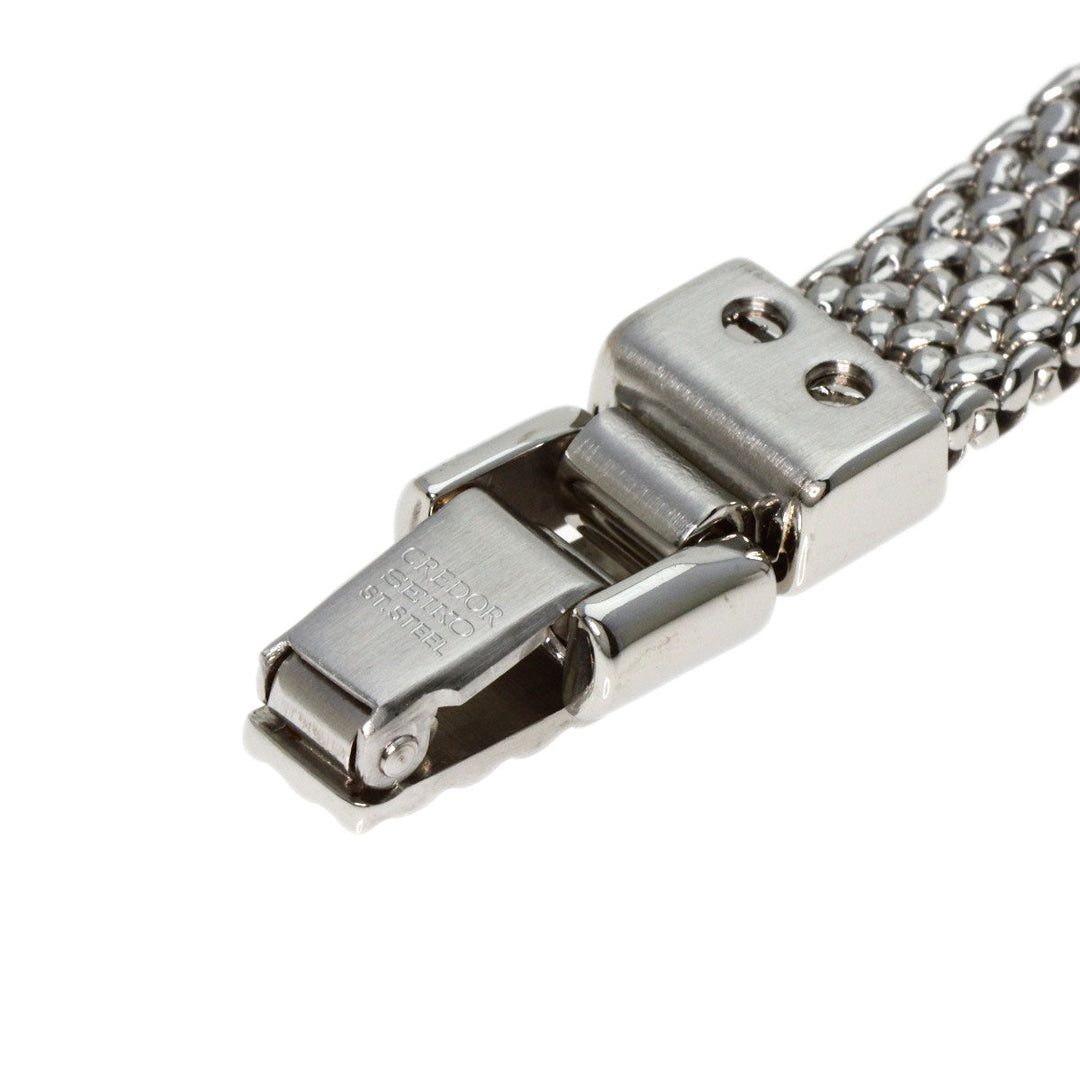 SEIKO Watches Quartz 1E70-3B90 Stainless Steel , Stainless Steel , SSxK18PG Silver CREDOR Diamond White shell dial Women Used Authentic