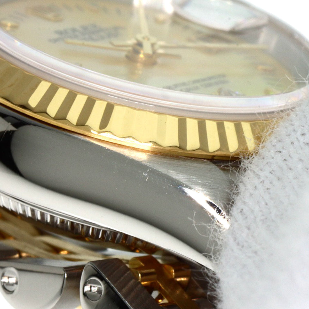 ROLEX Watches Mechanical Automatic 79173 2BR Stainless Steel , K18YG gold Datejust Yellow Shell 2P Diamond Yellow shell dial Women Used Authentic
