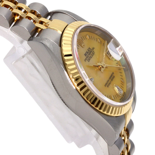 ROLEX Watches Mechanical Automatic 79173 2BR Stainless Steel , K18YG gold Datejust Yellow Shell 2P Diamond Yellow shell dial Women Used Authentic