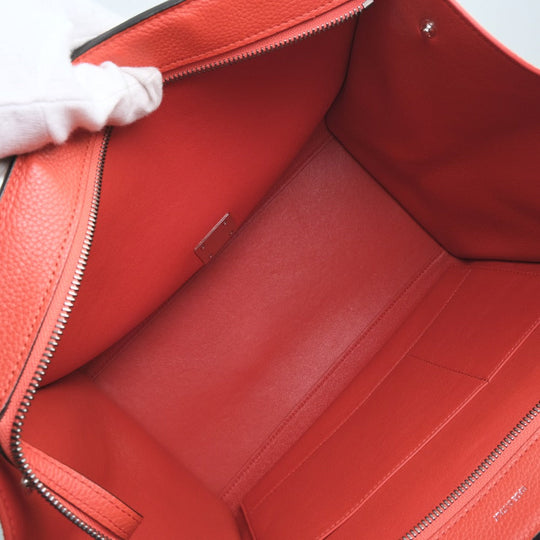 CELINE Handbag 169543 Calfskin, suede Red 2WAY bag Trapeze Women Used Authentic