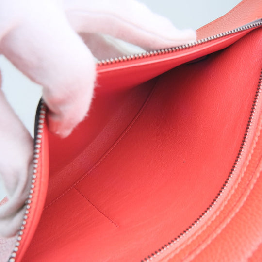 CELINE Handbag 169543 Calfskin, suede Red 2WAY bag Trapeze Women Used Authentic
