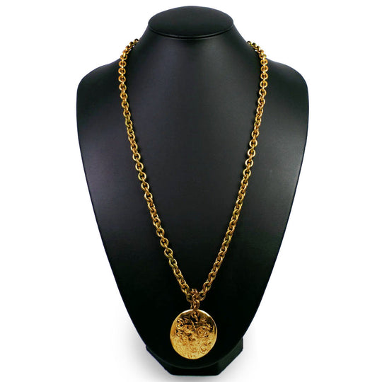CHANEL Necklace Plated Gold gold COCO Mark Women Used Authentic