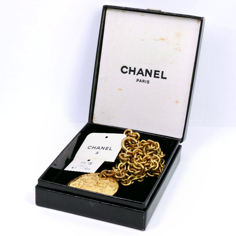 CHANEL Necklace Plated Gold gold COCO Mark Women Used Authentic