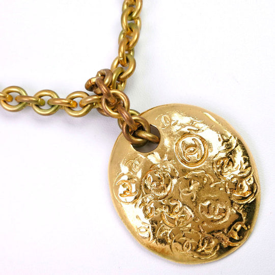 CHANEL Necklace Plated Gold gold COCO Mark Women Used Authentic