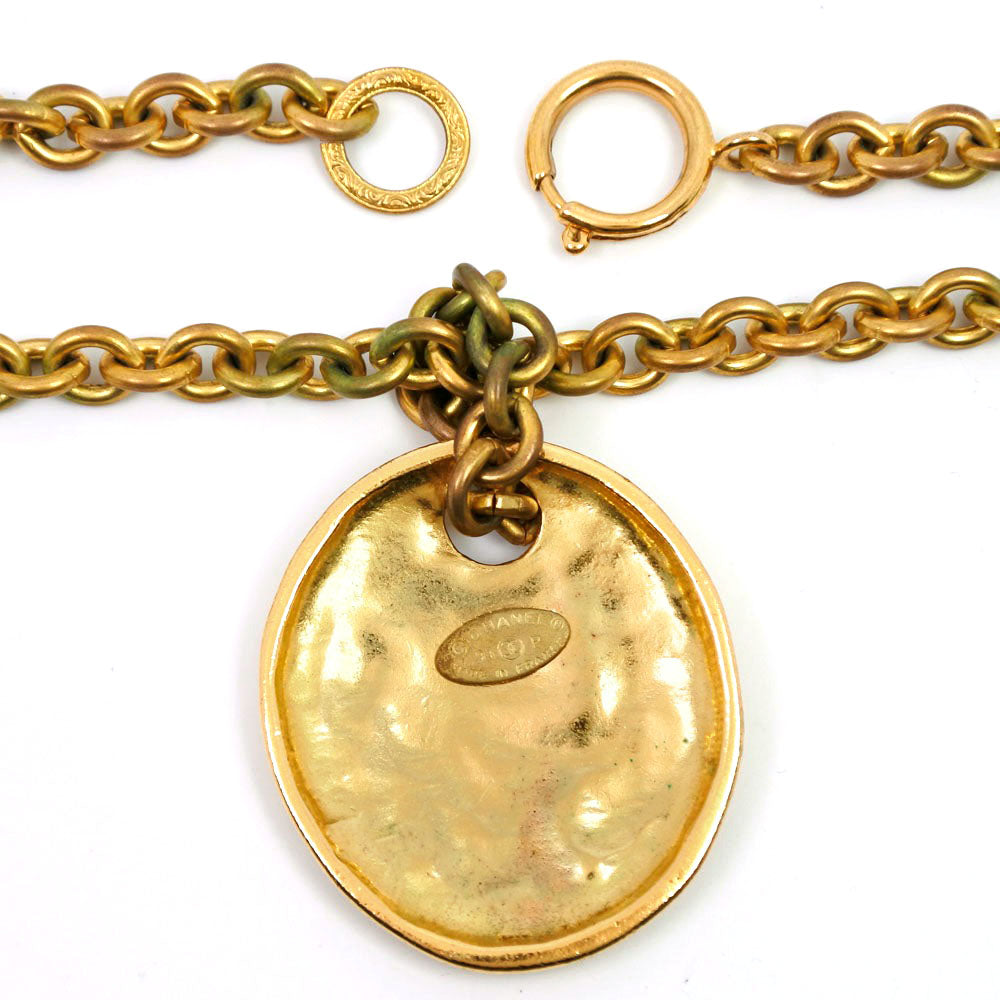 CHANEL Necklace Plated Gold gold COCO Mark Women Used Authentic
