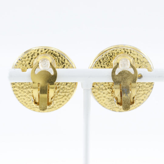 CHANEL Earring Plated Gold Red/gold Women Used Authentic