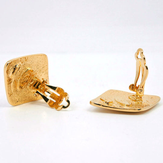 CHANEL Earring Plated Gold gold COCO Mark Women Used Authentic