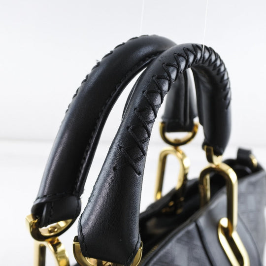 BALLY Handbag Calfskin Black 2WAYHandbag Women Used Authentic