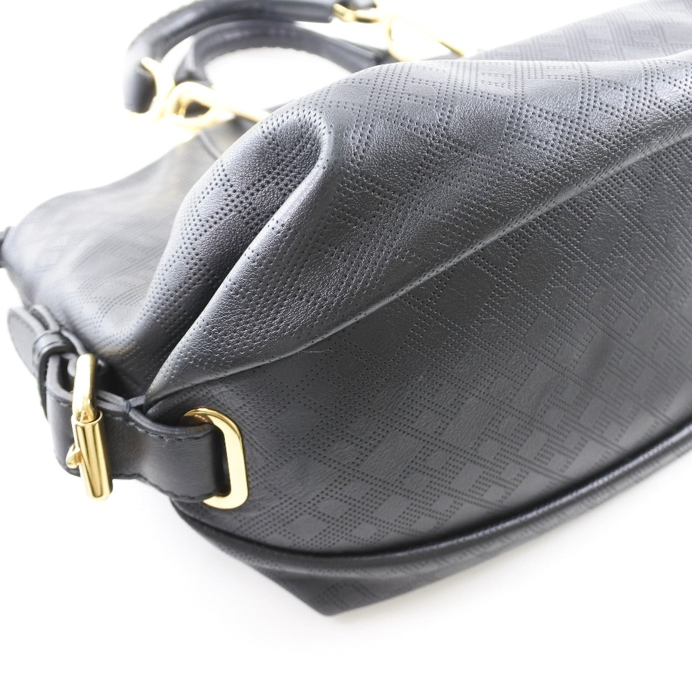 BALLY Handbag Calfskin Black 2WAYHandbag Women Used Authentic