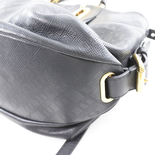 BALLY Handbag Calfskin Black 2WAYHandbag Women Used Authentic