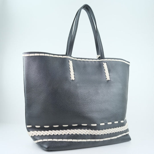 TOD�fS Tote Bag Calfskin black Women Used Authentic