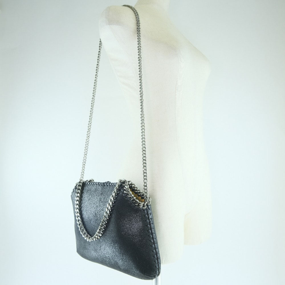 Stella McCartney Handbag polyester black 2WAYChainShoulder Falabella Women Used Authentic
