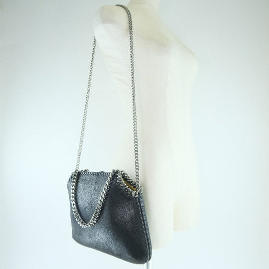 Stella McCartney Handbag polyester black 2WAYChainShoulder Falabella Women Used Authentic