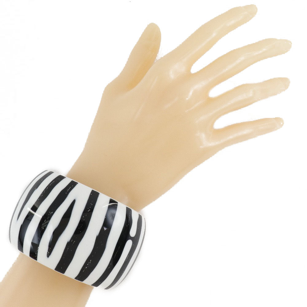 HERMES Bangle Lacquerwood Black / white S