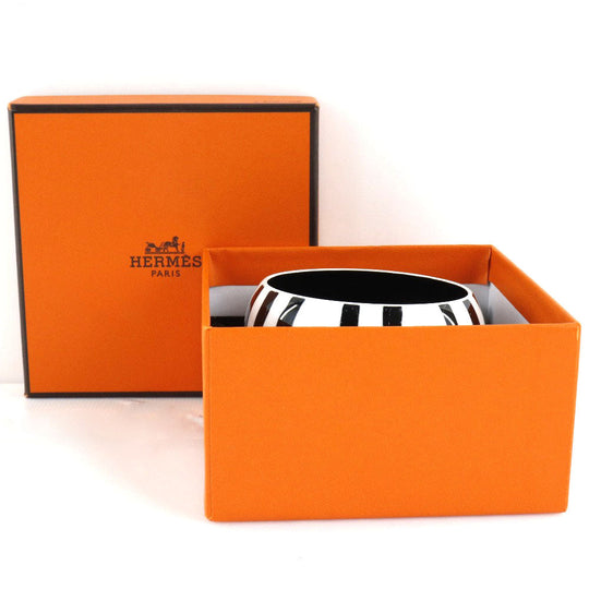 HERMES Bangle Lacquerwood Black / white S