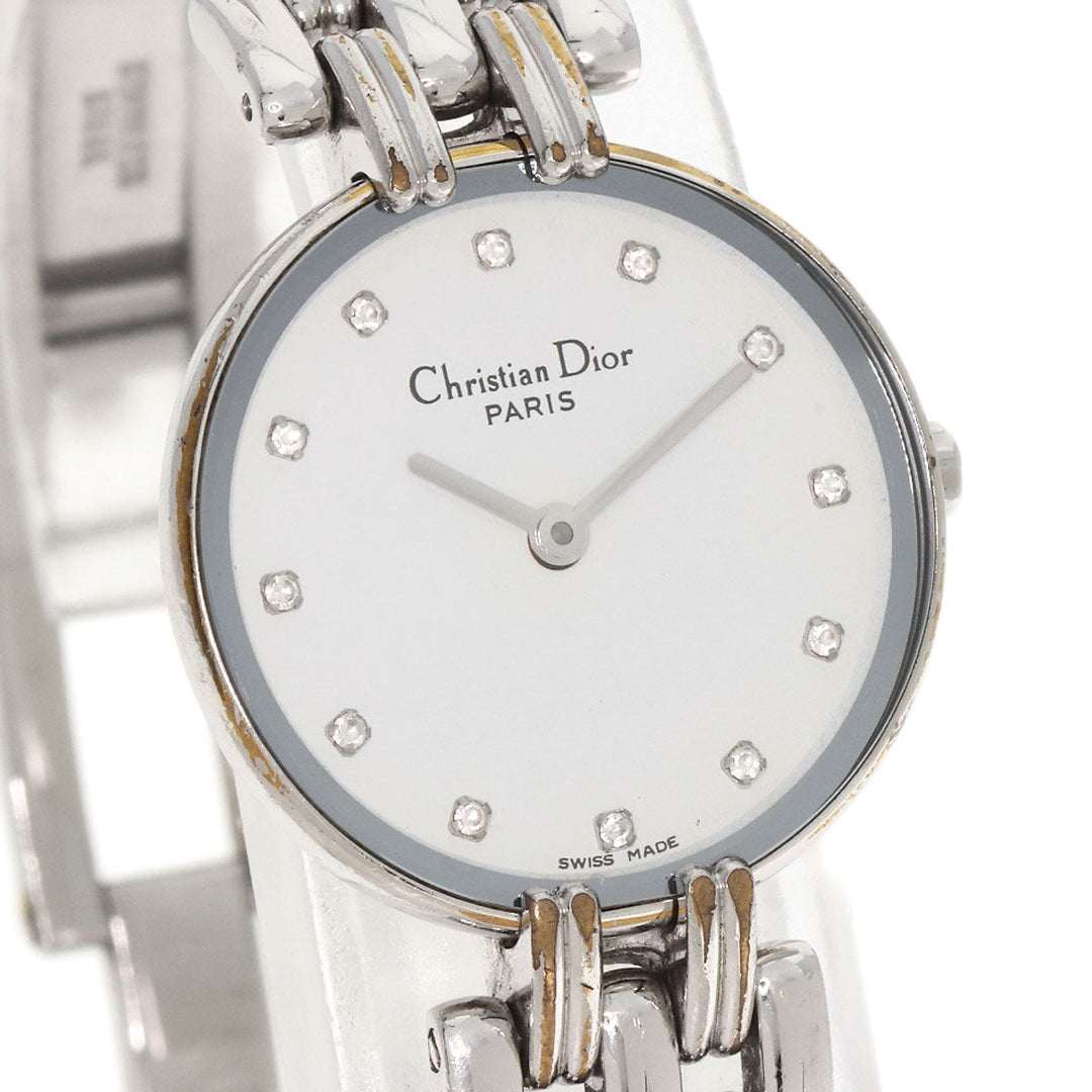 Christian Dior Watches Quartz D44-120 Stainless Steel Silver Bagira white dial