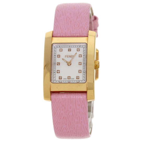 FENDI Watches Quartz 7000L PGP gold Classico 12P Diamond White shell dial