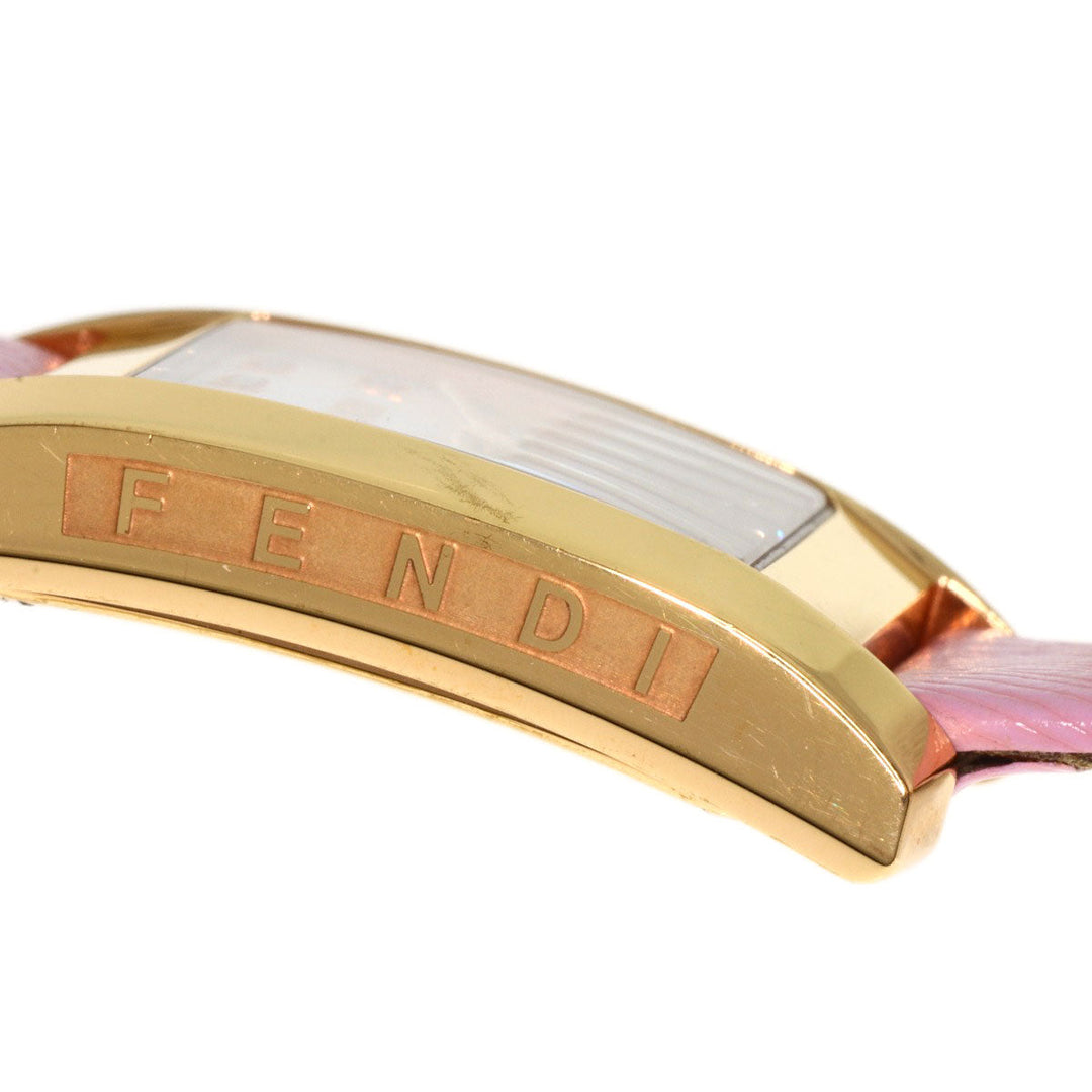 FENDI Watches Quartz 7000L PGP gold Classico 12P Diamond White shell dial