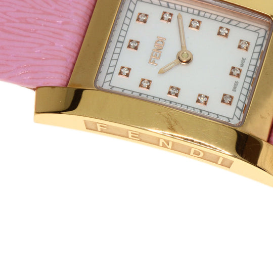 FENDI Watches Quartz 7000L PGP gold Classico 12P Diamond White shell dial