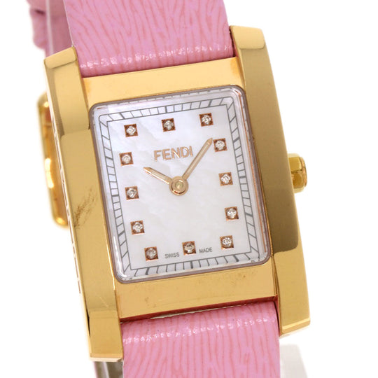 FENDI Watches Quartz 7000L PGP gold Classico 12P Diamond White shell dial